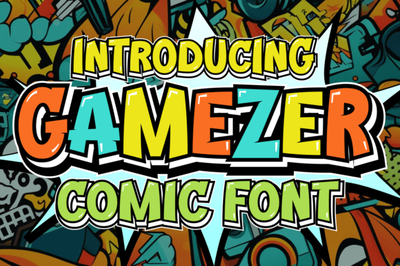 Gamezer: A Super Cartoon Display Font for Playful Editorial Design