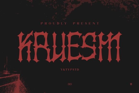 Kruesm: The Unsettling Display Font for Spine-Tingling Web Design