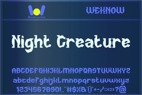 Night Creature: A Folklore Display Font for Editorial Design